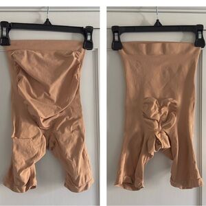 SKIMS Nude/Tan High-Waist Mid-Thigh Shapewear Shorts
